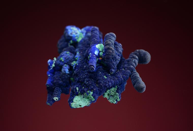 AZURITE with MALACHITE